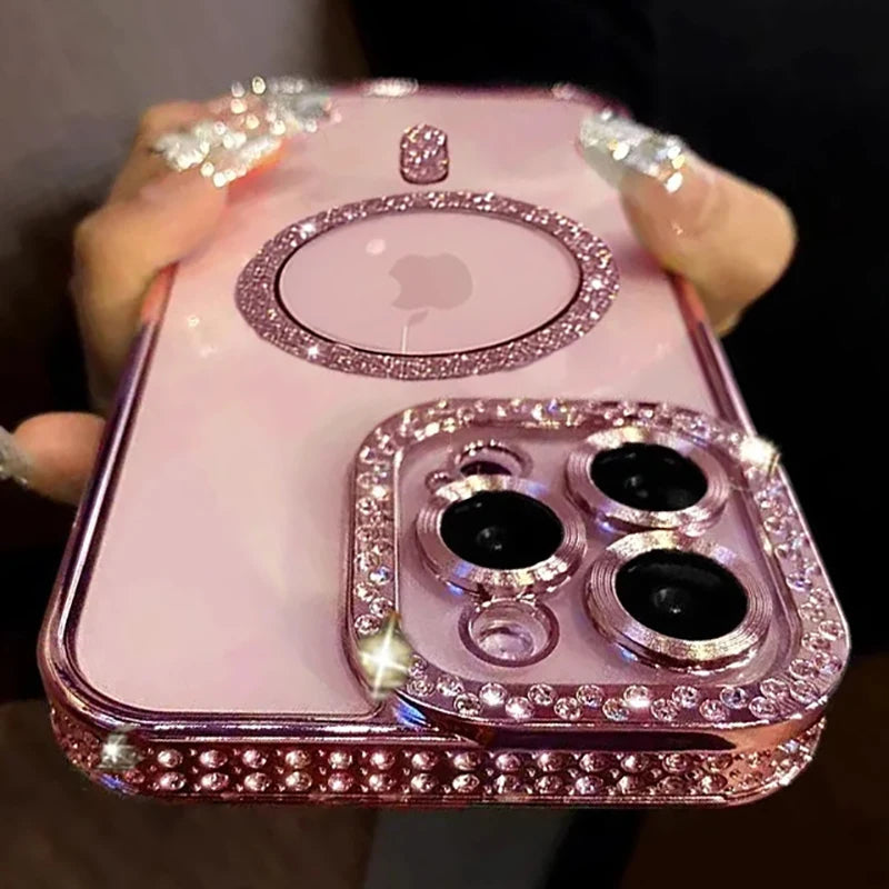 New Fashion Glitter Diamond Transparent Case For iPhone