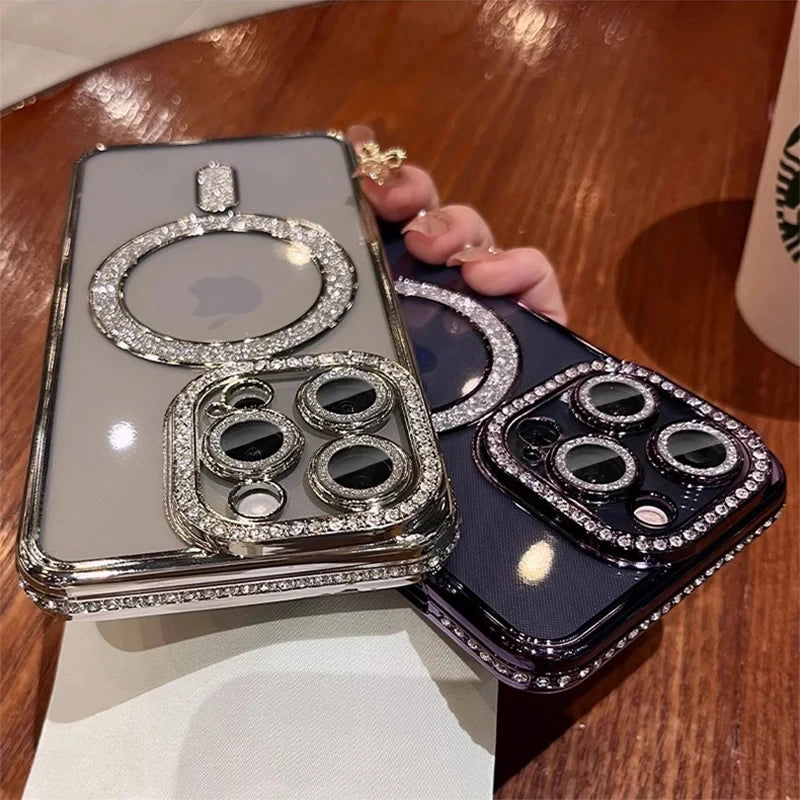 New Fashion Glitter Diamond Transparent Case For iPhone