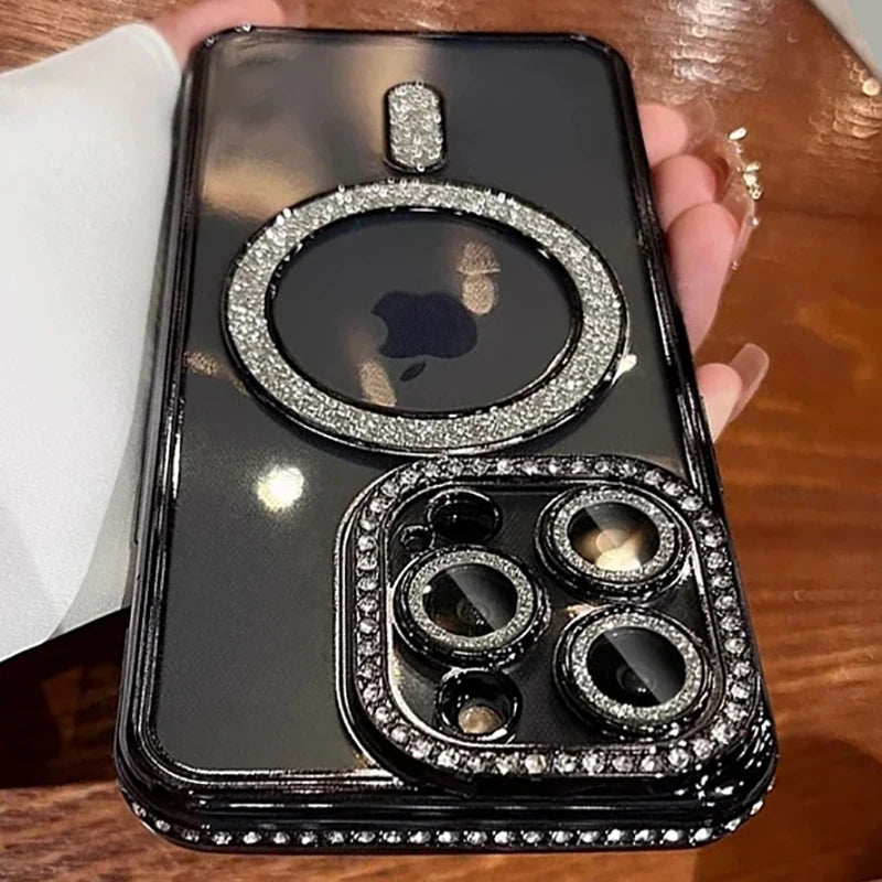 New Fashion Glitter Diamond Transparent Case For iPhone