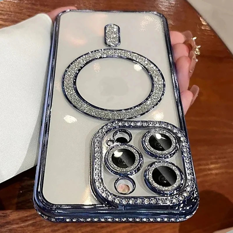 New Fashion Glitter Diamond Transparent Case For iPhone