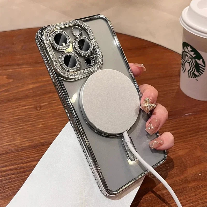 New Fashion Glitter Diamond Transparent Case For iPhone