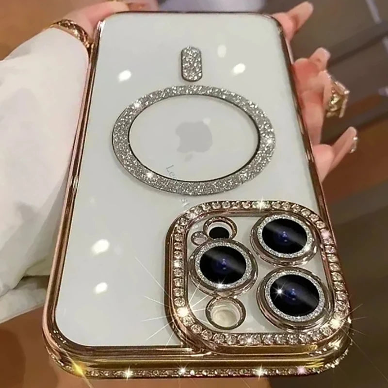New Fashion Glitter Diamond Transparent Case For iPhone