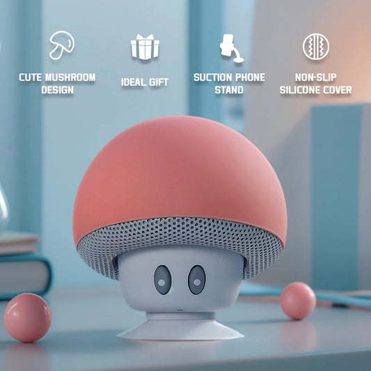 Cute Cartoon Bluetooth Speaker Mushroom Shape