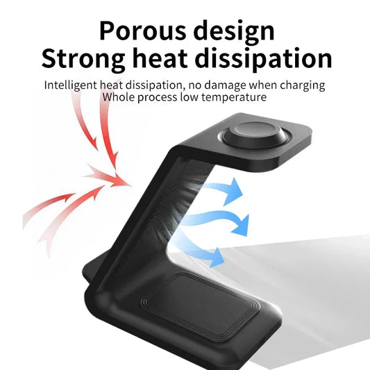 100W 3 in 1 Wireless Charger Stand Fast Charging Dock Station