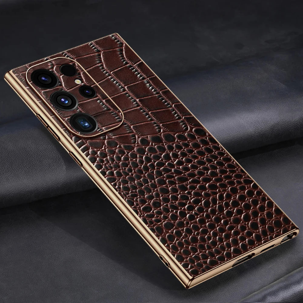 Genuine Leather Phone Case for Samsung Galaxy