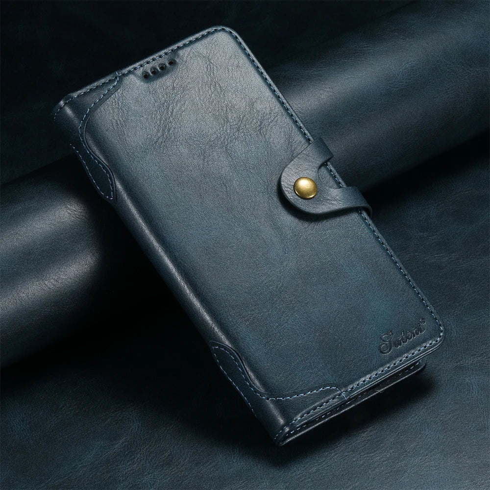 Flip Leather Wallet Phone Case for iPhone