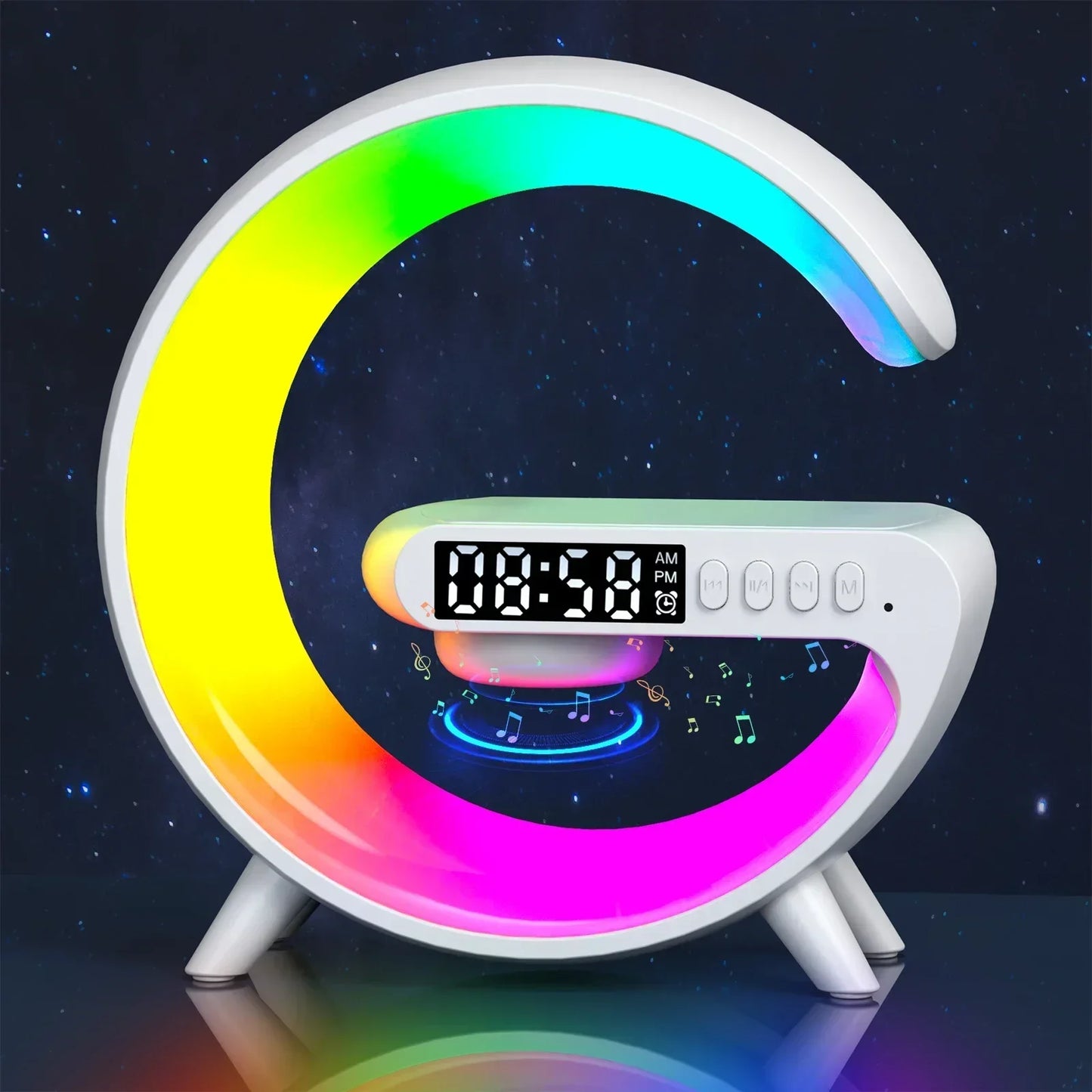 Multifunction Wireless Charger Stand Pad RGB Light
