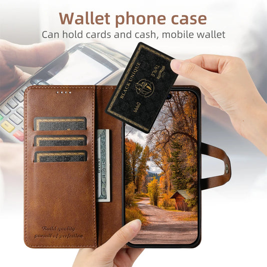 Flip Leather Wallet Phone Case for iPhone