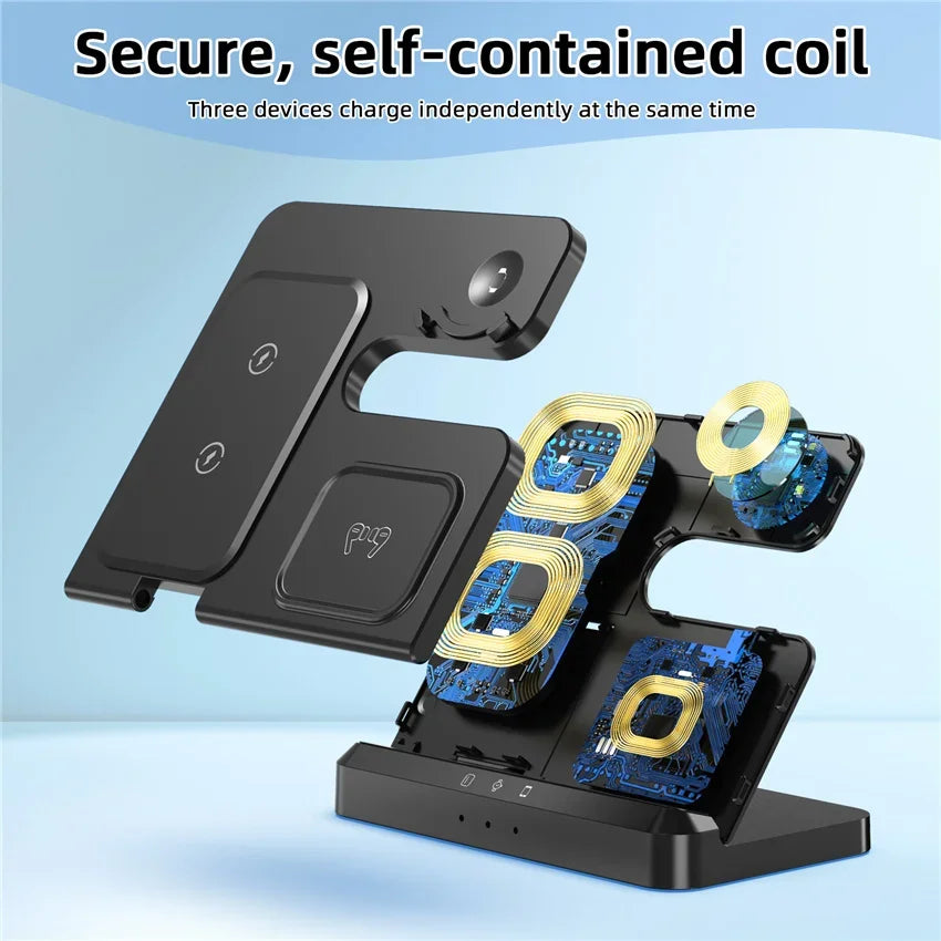 APPEL & SAMSUNG : 100W 3 in 1 Wireless Charger Stand