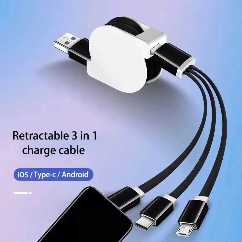 3 In 1 Usb Cable Micro Usb Phone Charger Type c