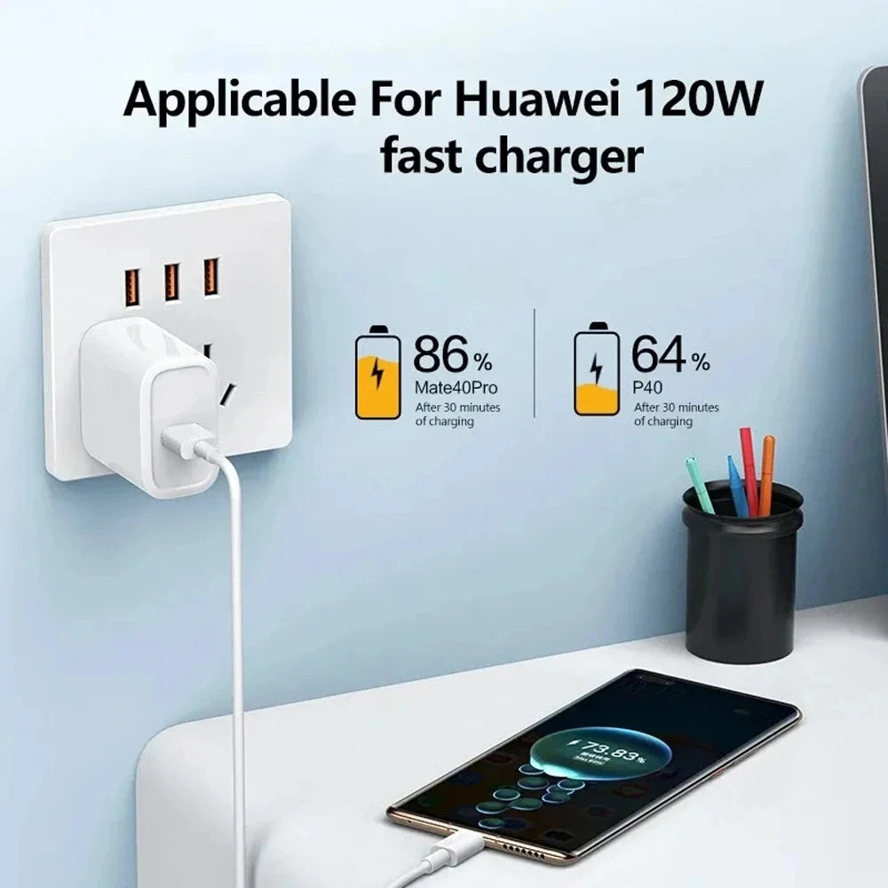 5PCS 10A 120W Type C Super Fast Charging Cable