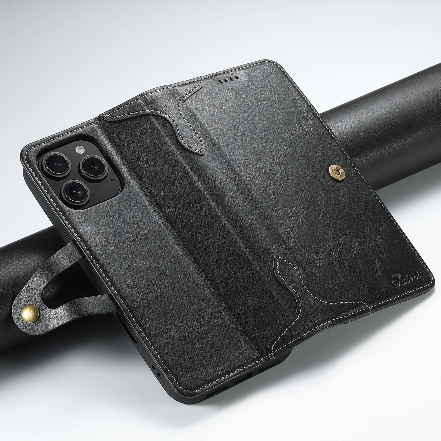 Flip Leather Wallet Phone Case for iPhone