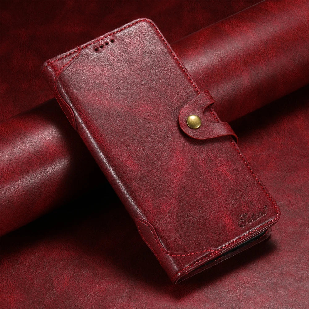 Flip Leather Wallet Phone Case for iPhone