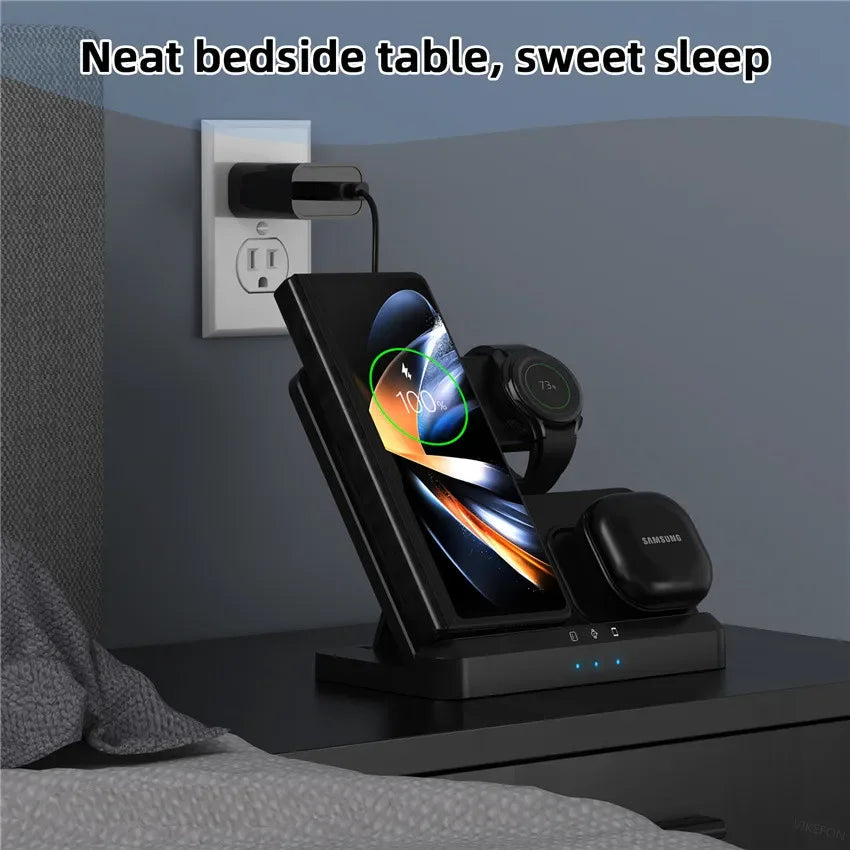 APPEL & SAMSUNG : 100W 3 in 1 Wireless Charger Stand