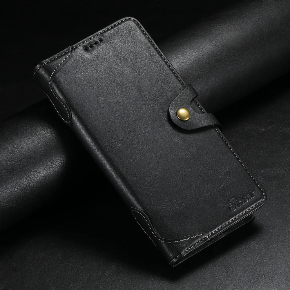 Flip Leather Wallet Phone Case for iPhone