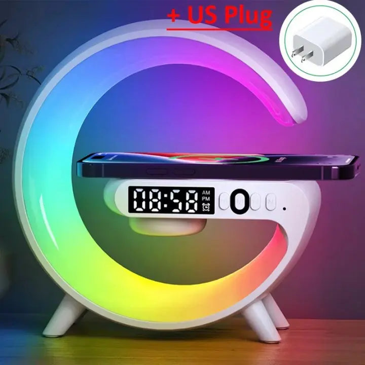 Multifunction Wireless Charger Stand Pad RGB Light