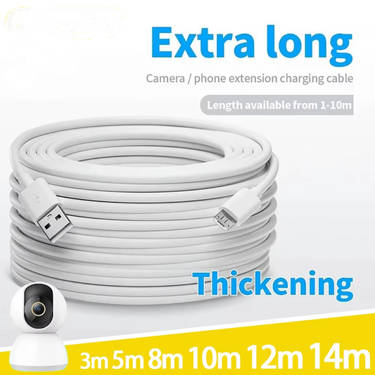3m/5m/6m/7m/8m/10m/12m/14m Micro USB Charging Charger Cable For Android Smart Phone Camera USB Extended Charging Cable